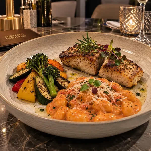 Filet de Bar, Gnocchi Rosé